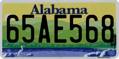 AL license plate 65AE568