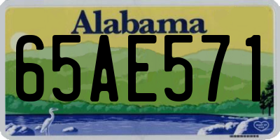 AL license plate 65AE571