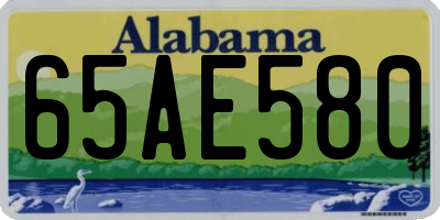 AL license plate 65AE580