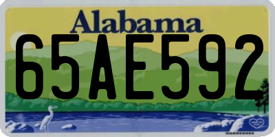 AL license plate 65AE592