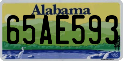 AL license plate 65AE593