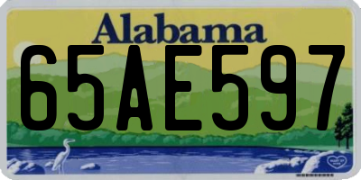 AL license plate 65AE597