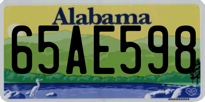 AL license plate 65AE598