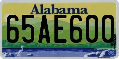 AL license plate 65AE600