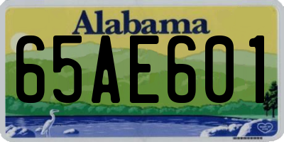 AL license plate 65AE601