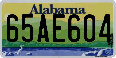 AL license plate 65AE604