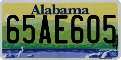 AL license plate 65AE605