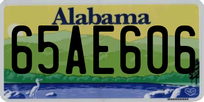 AL license plate 65AE606
