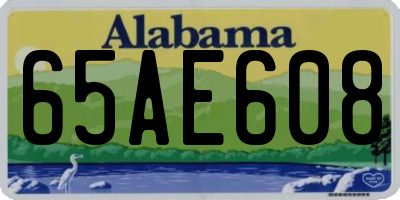 AL license plate 65AE608