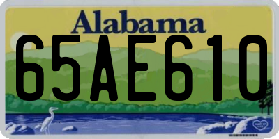 AL license plate 65AE610
