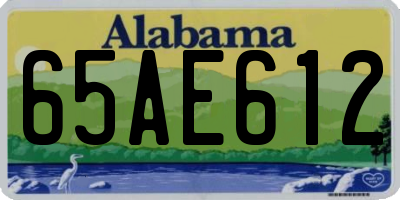 AL license plate 65AE612