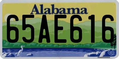AL license plate 65AE616