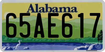 AL license plate 65AE617