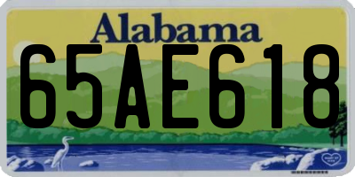 AL license plate 65AE618