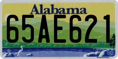 AL license plate 65AE621