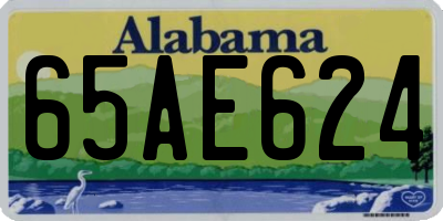AL license plate 65AE624