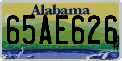 AL license plate 65AE626