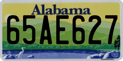 AL license plate 65AE627