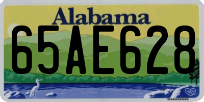AL license plate 65AE628