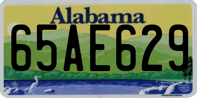 AL license plate 65AE629
