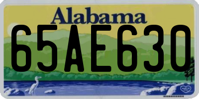 AL license plate 65AE630