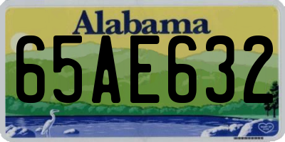AL license plate 65AE632