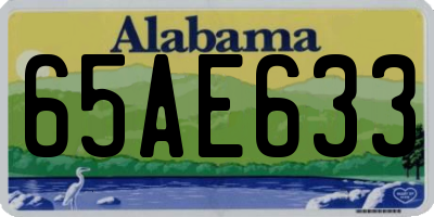 AL license plate 65AE633