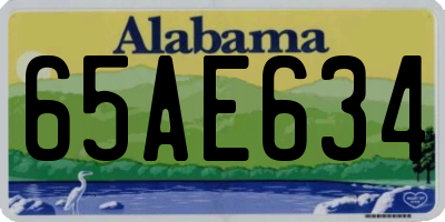 AL license plate 65AE634