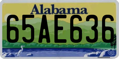 AL license plate 65AE636