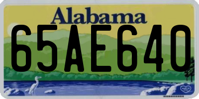 AL license plate 65AE640