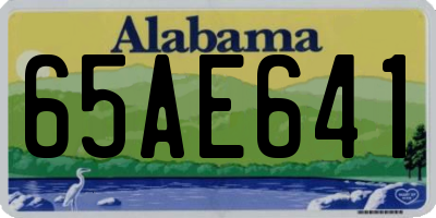 AL license plate 65AE641