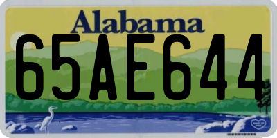 AL license plate 65AE644