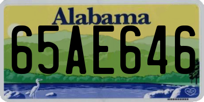 AL license plate 65AE646