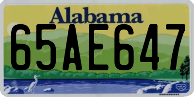 AL license plate 65AE647