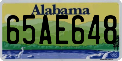 AL license plate 65AE648