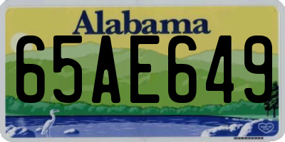 AL license plate 65AE649