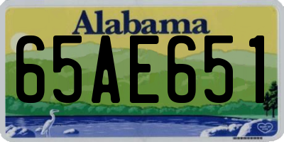 AL license plate 65AE651