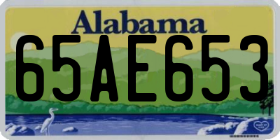 AL license plate 65AE653