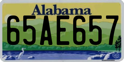 AL license plate 65AE657