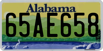 AL license plate 65AE658