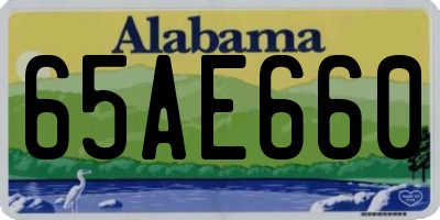 AL license plate 65AE660