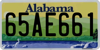 AL license plate 65AE661