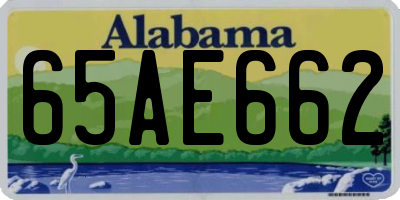 AL license plate 65AE662