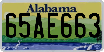 AL license plate 65AE663
