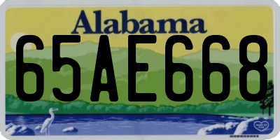AL license plate 65AE668