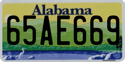 AL license plate 65AE669