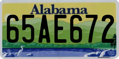 AL license plate 65AE672