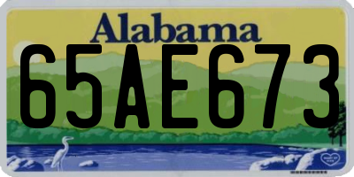 AL license plate 65AE673
