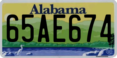 AL license plate 65AE674