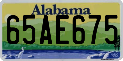 AL license plate 65AE675